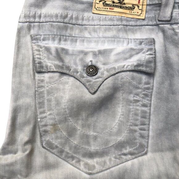 Vintage True Religion Jeans Size 36 RICKY Gray/White - Picture 7 of 12